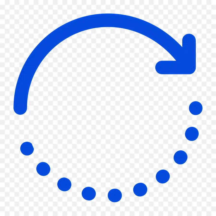 Flecha Circular，Flecha Circular Azul PNG