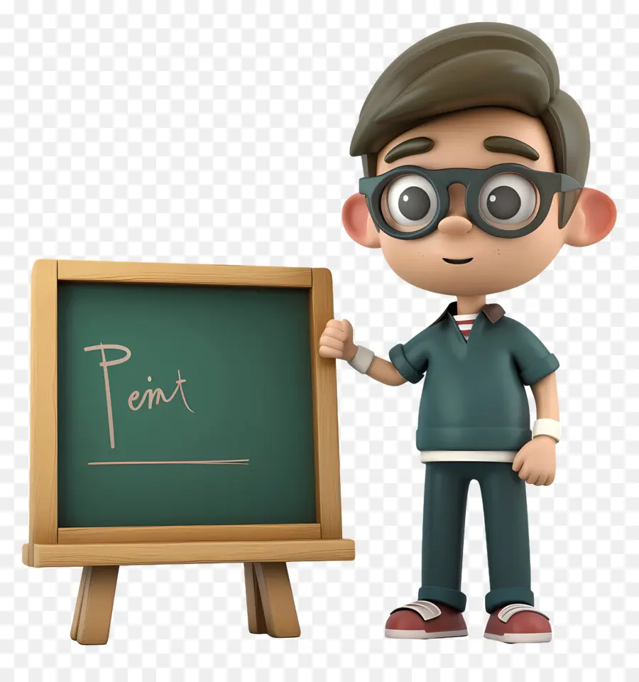 Profesor De Dibujos Animados，Niño De Dibujos Animados Con Pizarra PNG