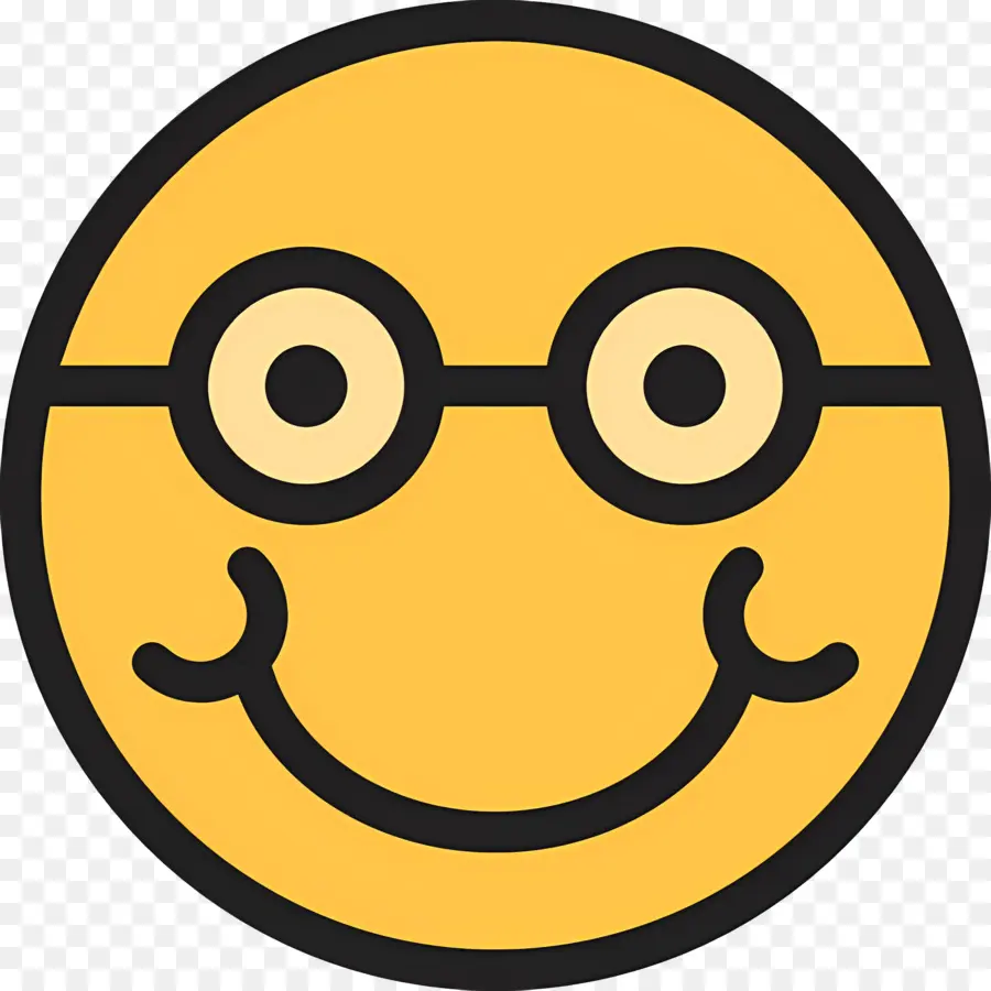 Emoji Nerd，Cara Sonriente PNG