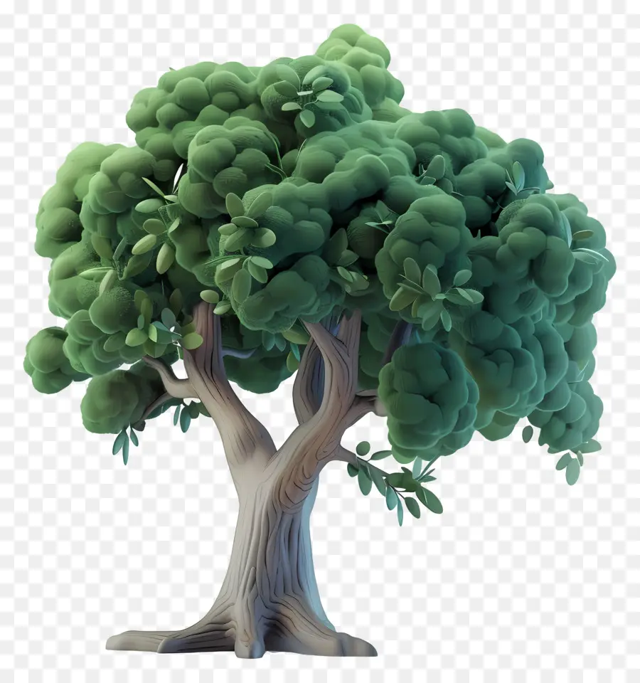 Árbol 3d，árbol Verde PNG