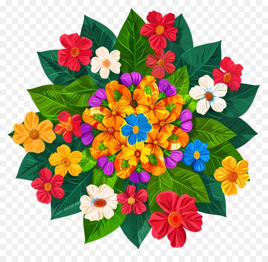 Pookalam，Arreglo Floral PNG