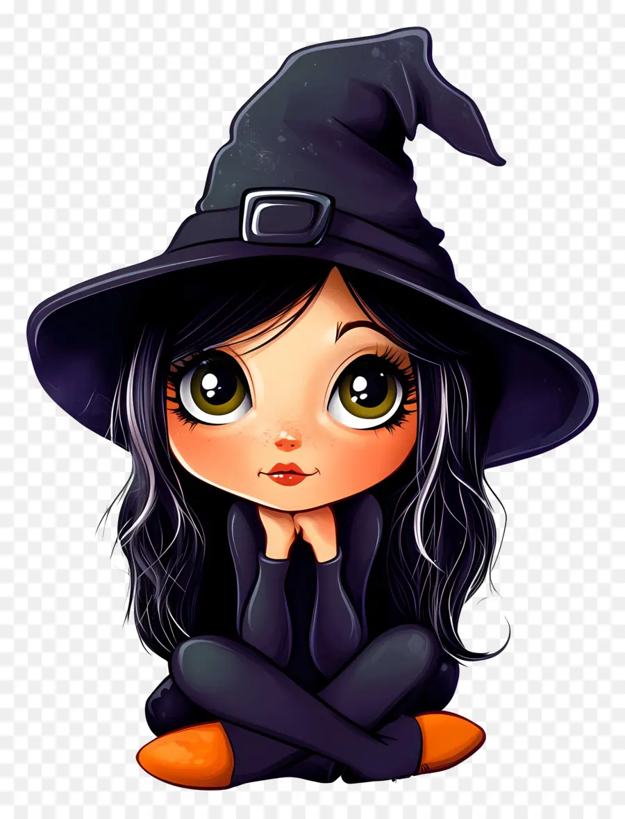 Bruja De Halloween，Linda Bruja Con Pelo Rojo PNG