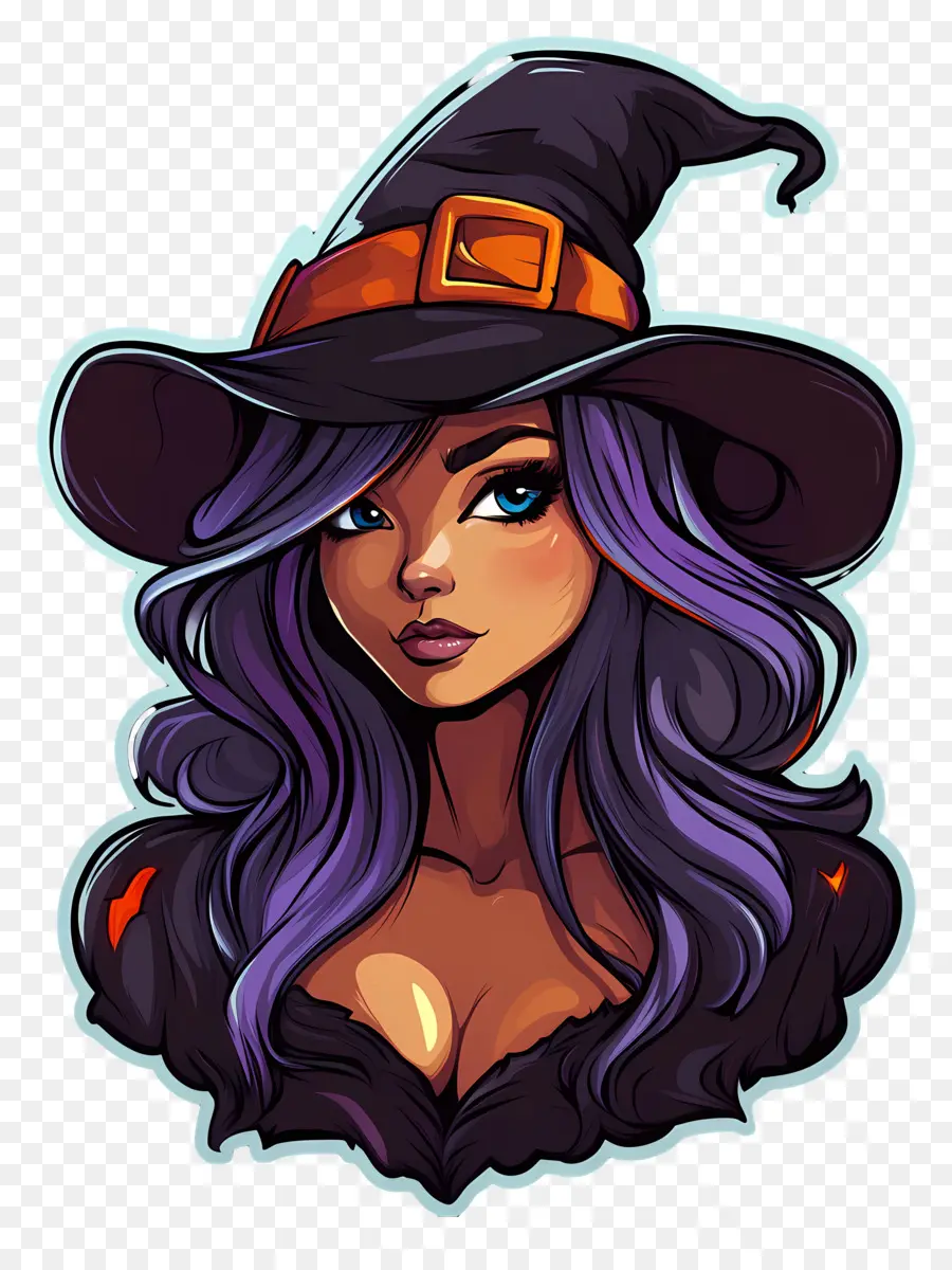 Bruja De Halloween，Bruja Con Sombrero PNG