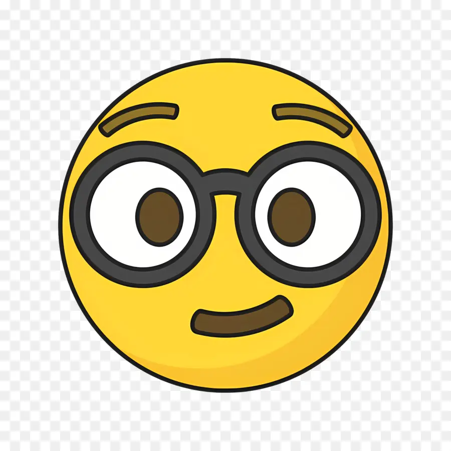 Emoji Nerd，Cara Sonriente PNG