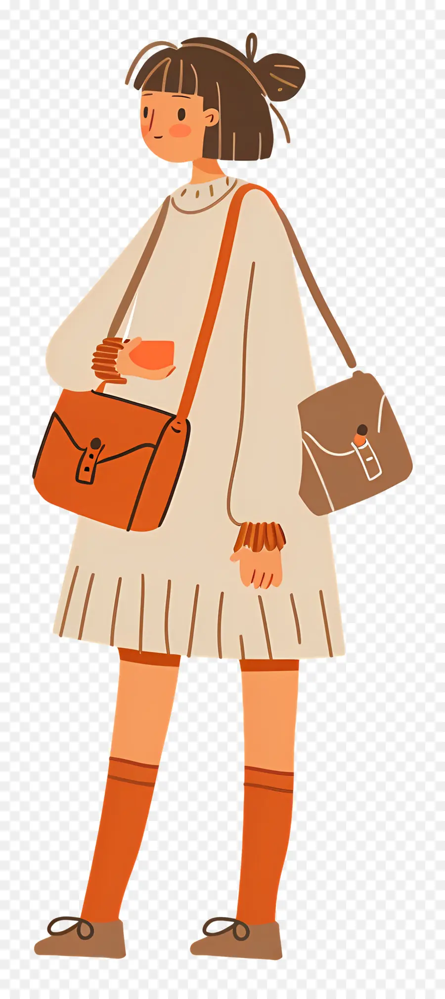 Hermosa Mujer，Chica Con Bolsos PNG