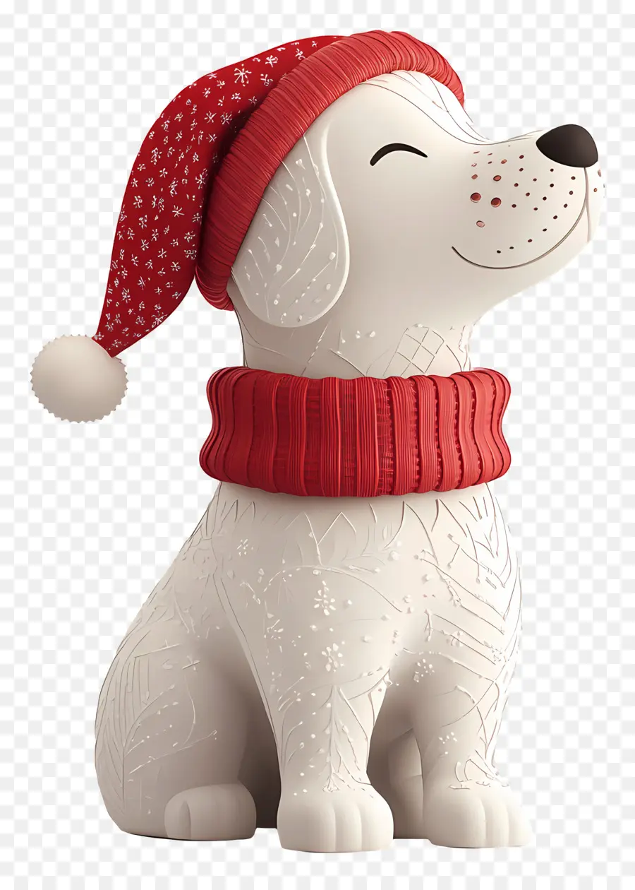 Perro De Navidad，Perro Con Gorro De Papá Noel PNG