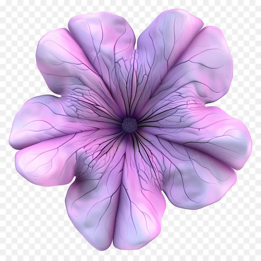 Flor 3d，Flor Morada PNG