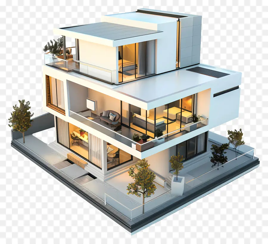 Casa 3d，Casa Moderna PNG