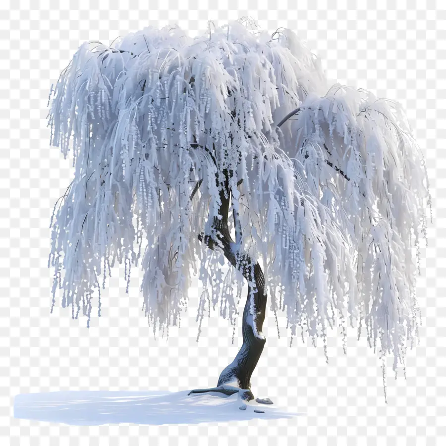 Árbol 3d，Árbol Cubierto De Nieve PNG