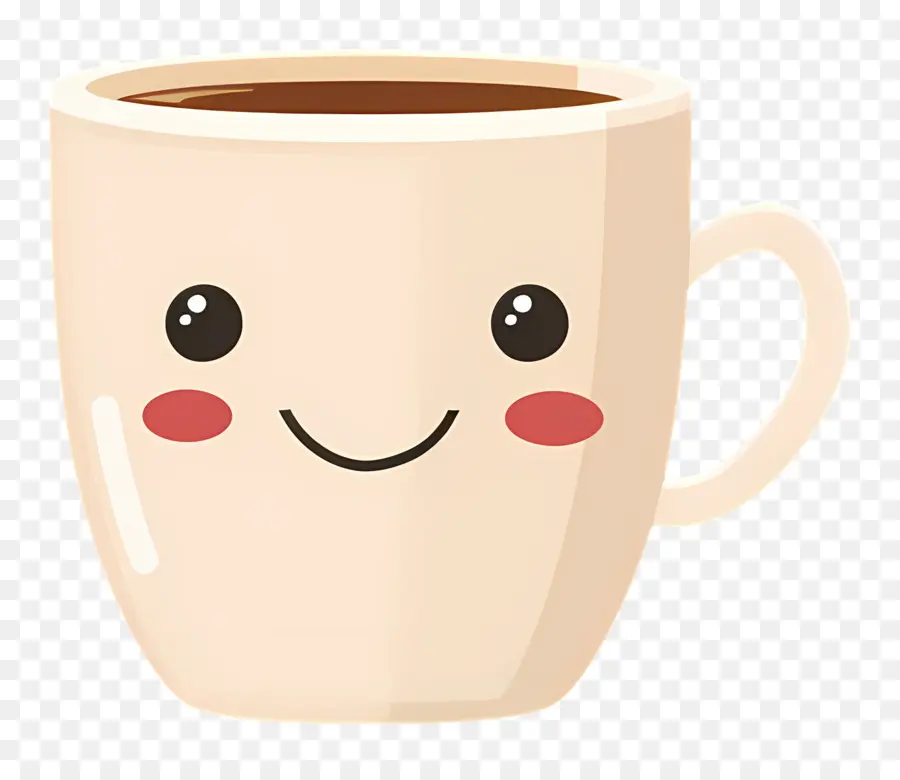 Café Kawaii，Taza De Café Sonriente PNG