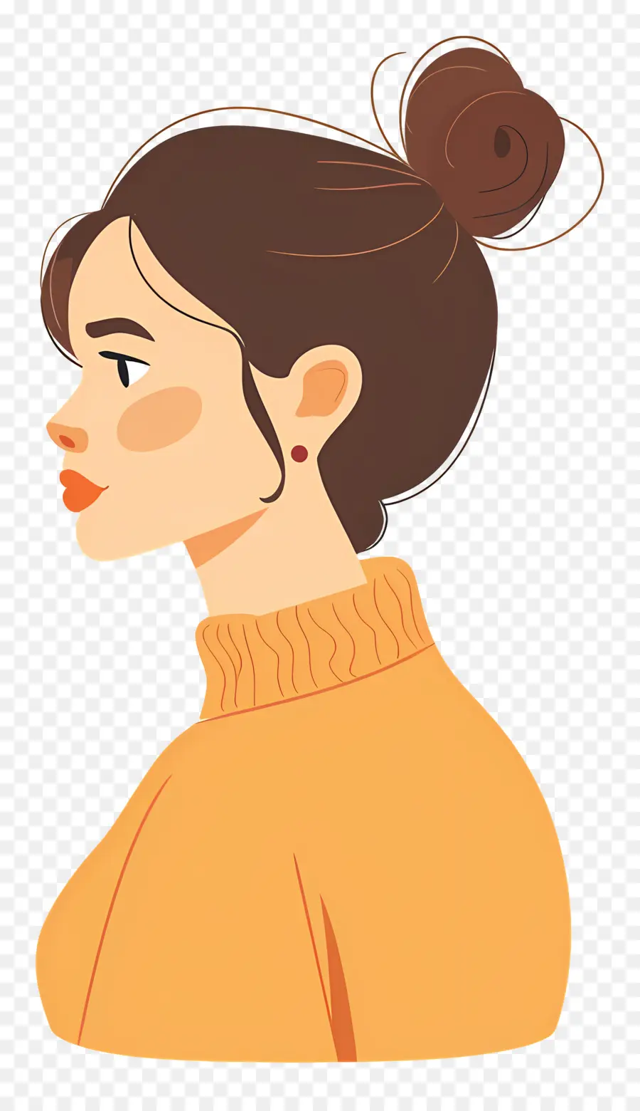 Mujer Elegante，Chica En Suéter PNG