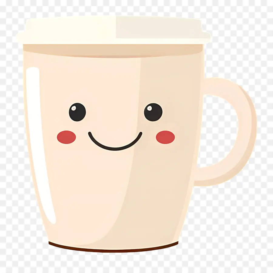 Café Kawaii，Taza Sonriendo PNG