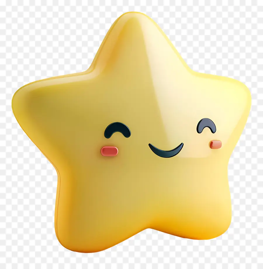 Estrella 3d，Estrella Sonriente PNG