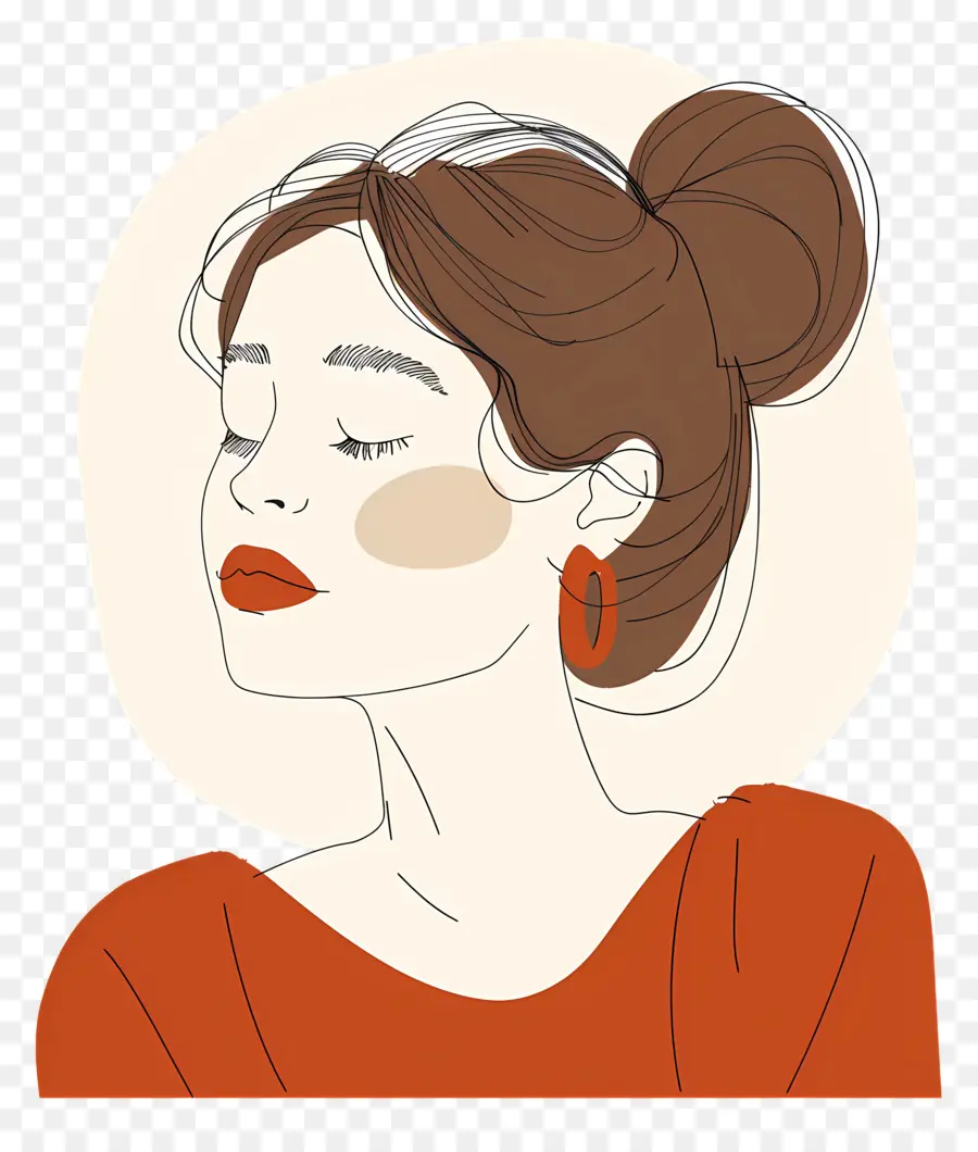 Mujer Elegante，Retrato De Mujer PNG