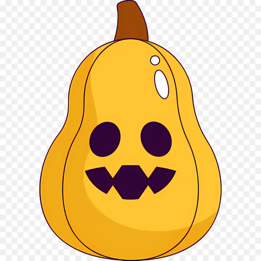 Calabaza De Halloween Aterradora，Calabaza Amarilla PNG