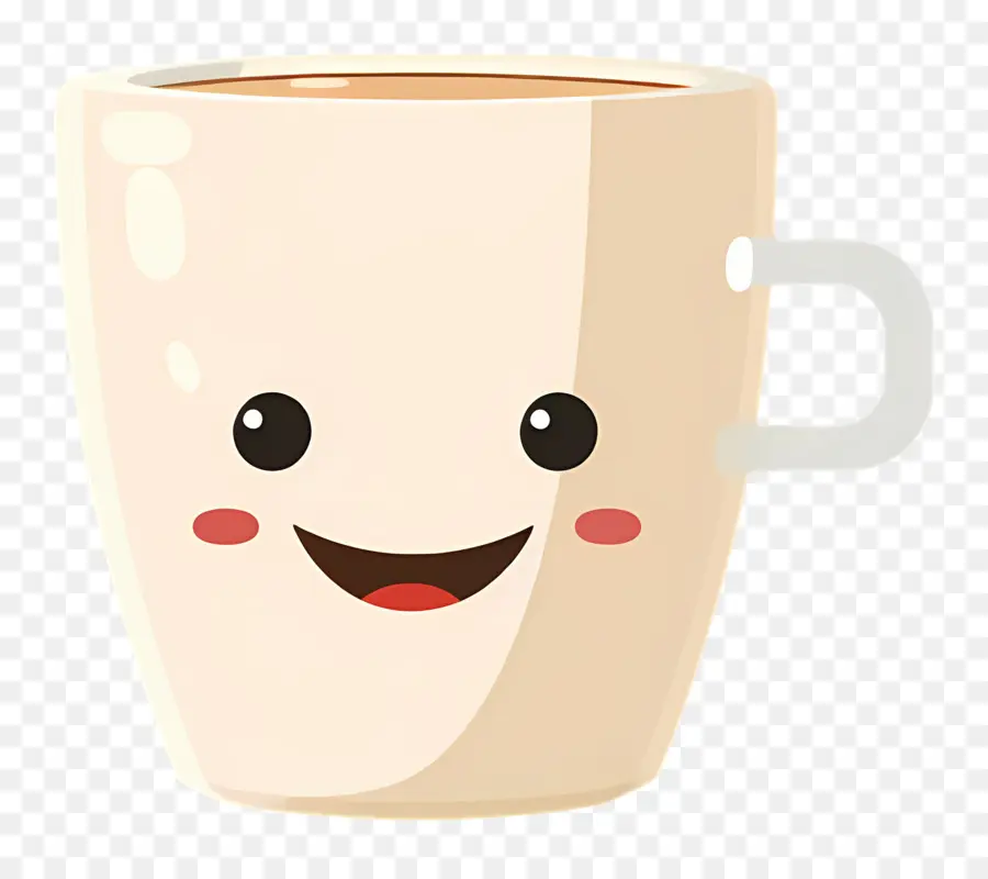 Café Kawaii，Taza Sonriendo PNG