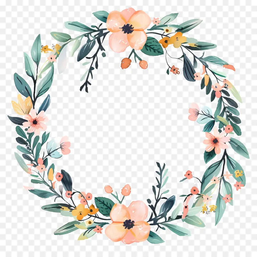 Corona De Flores，Decoración PNG