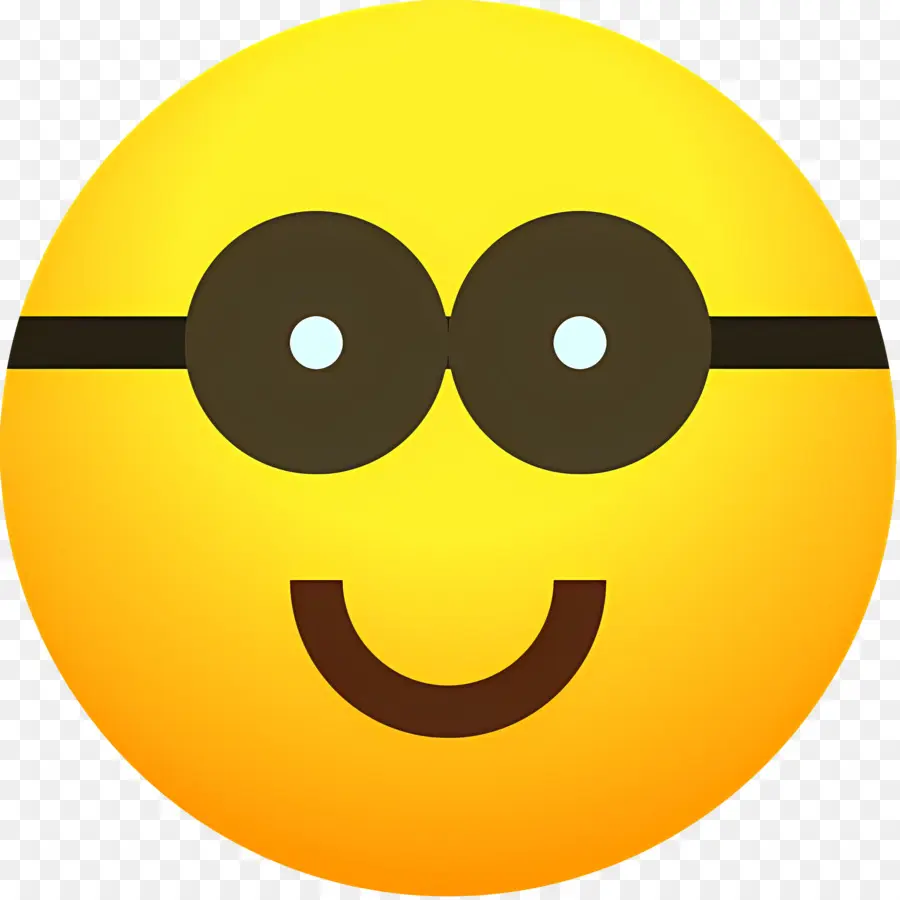 Emoji Nerd，Cara Sonriente Con Gafas De Sol PNG