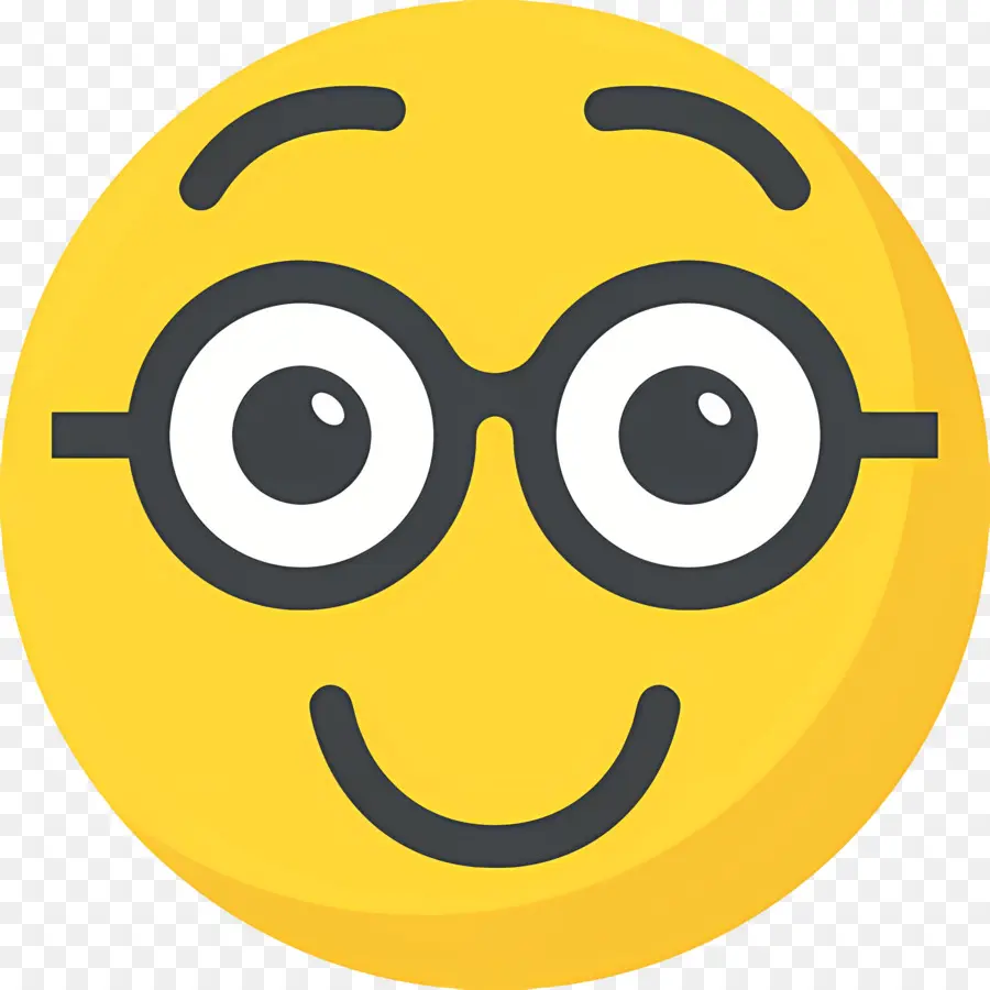 Emoji Nerd，Cara Sonriente PNG