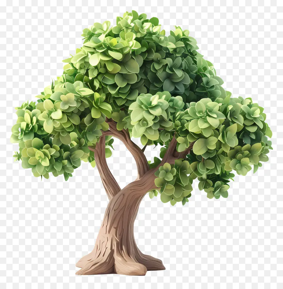 Árbol 3d，árbol Verde PNG