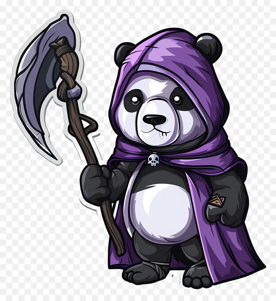 Lindo Panda，Panda Con Guadaña PNG