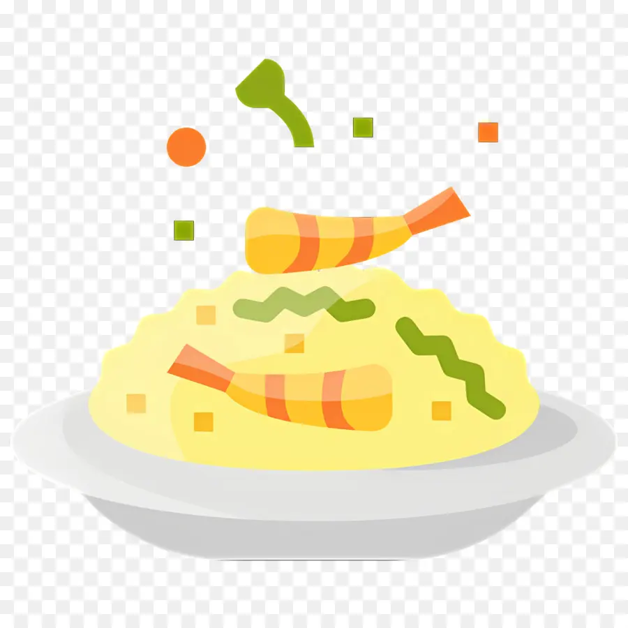 Arroz Frito，Plato De Pasta PNG