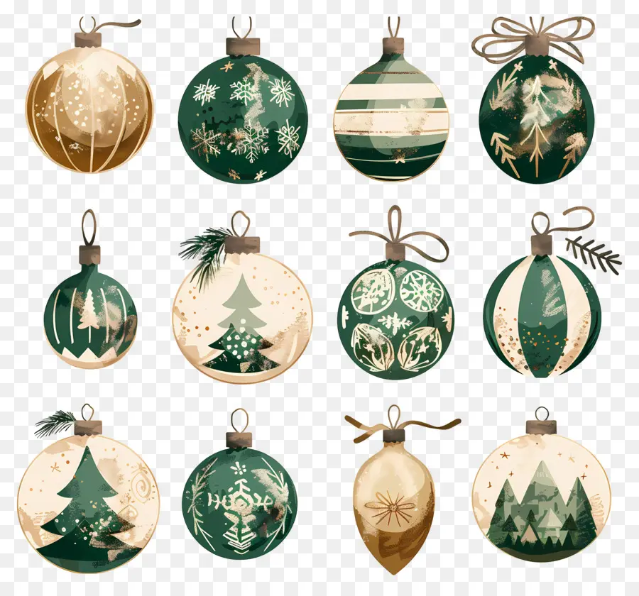 Bolas De Navidad，Adornos Navideños PNG