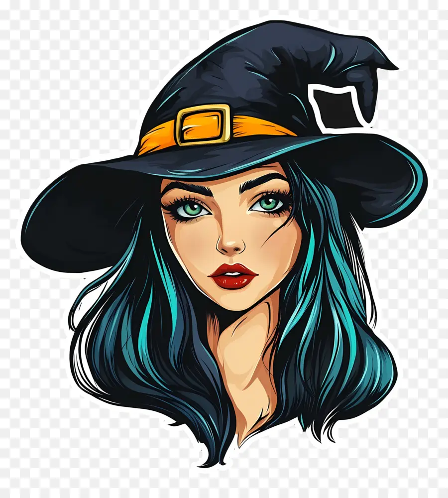 Bruja De Halloween，Bruja Con Sombrero PNG