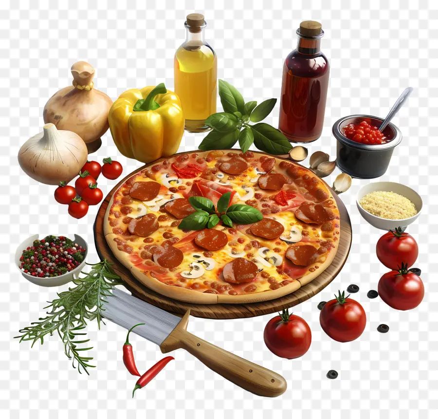 Pizza 3d，Pizza PNG