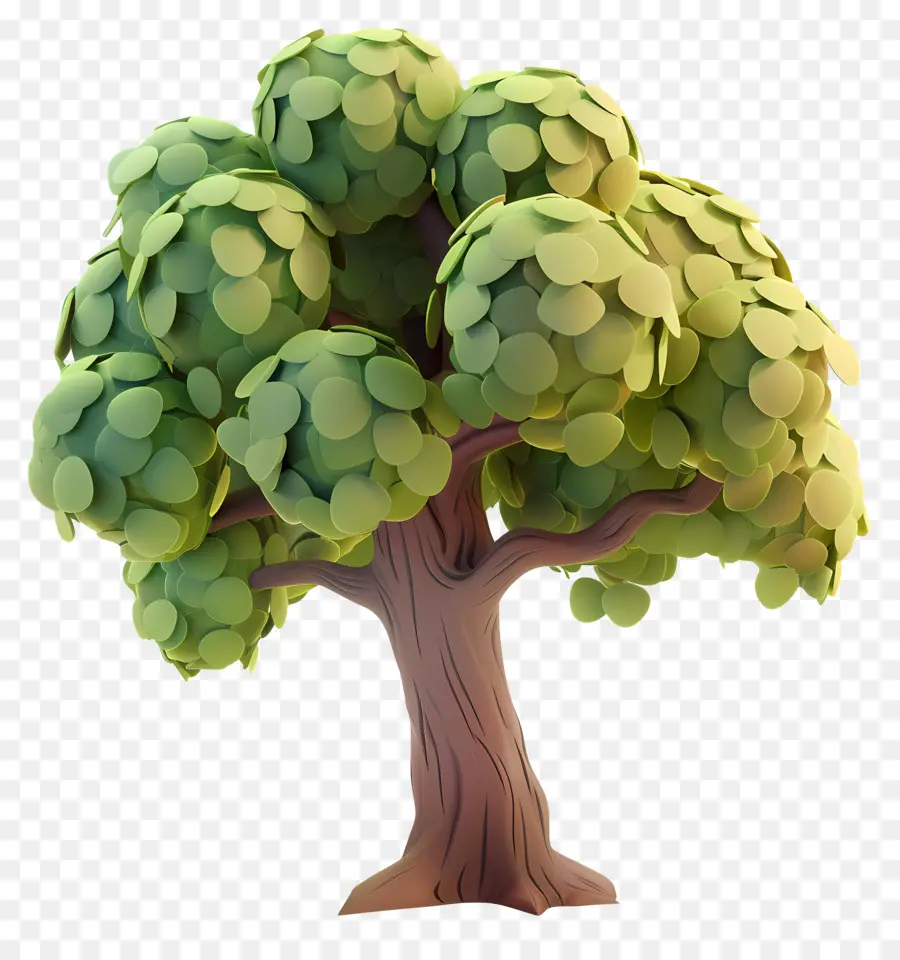 Árbol 3d，árbol Verde PNG