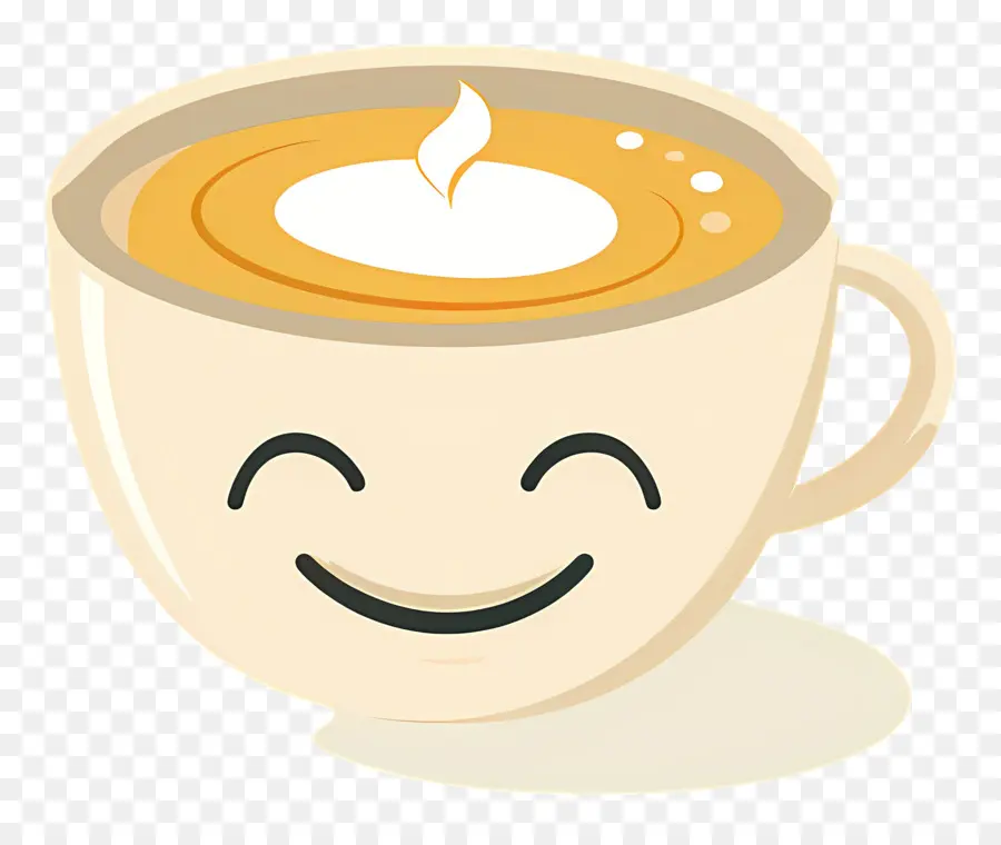 Café Kawaii，Taza De Café Sonriente PNG