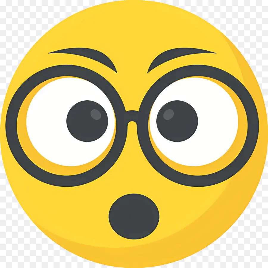 Emoji Nerd，Emoji Sorprendido PNG