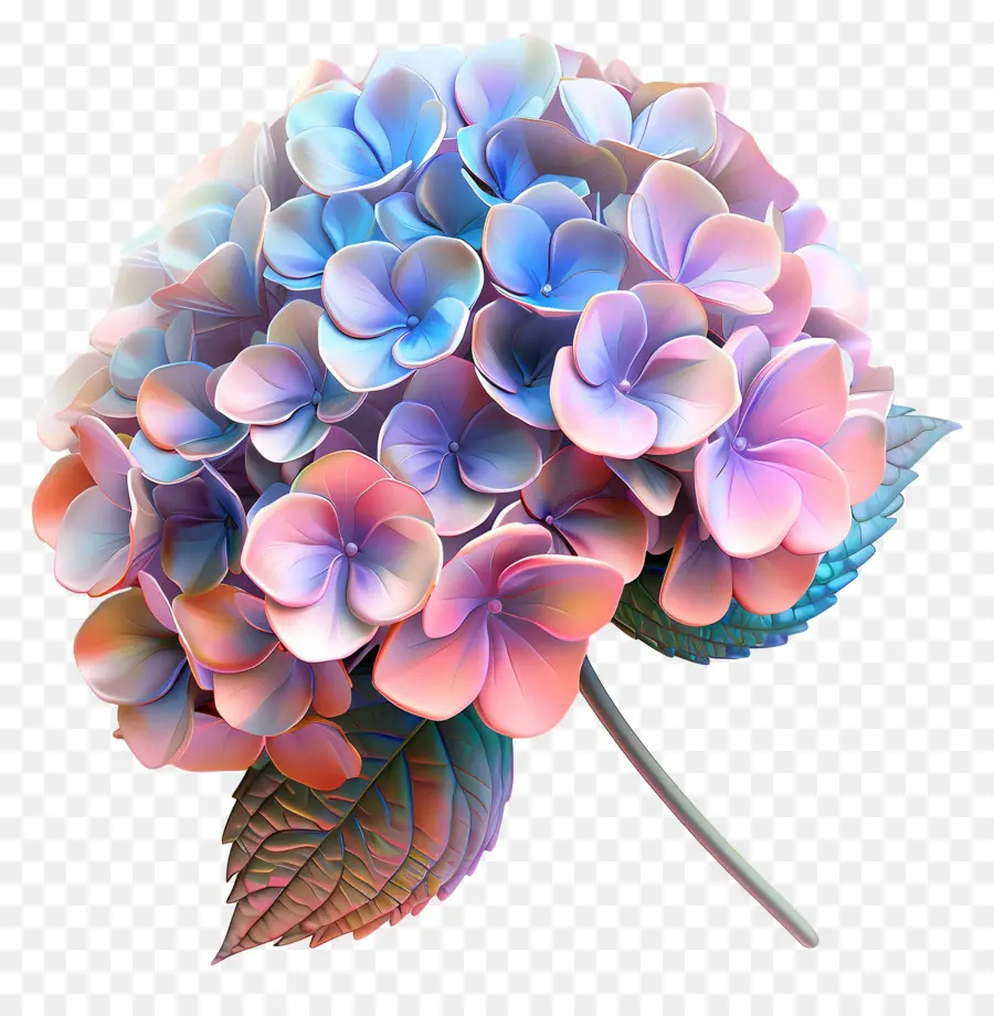 Flor 3d，Hortensia PNG