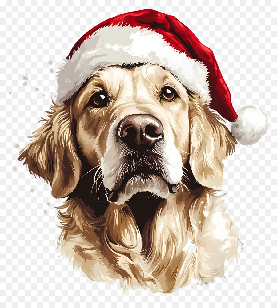 Perro De Navidad，Perro Con Gorro De Papá Noel PNG