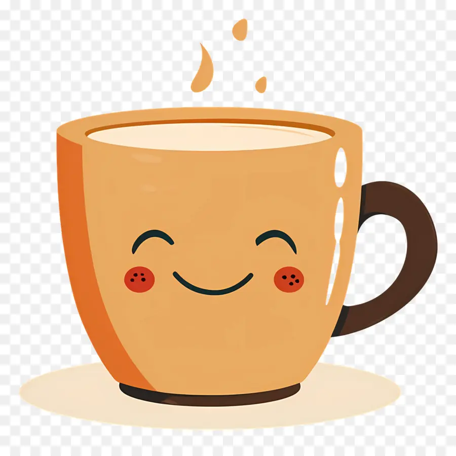 Café Kawaii，Taza Sonriente PNG