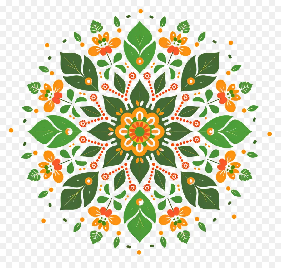 Pookalam，Mandalas Florales PNG