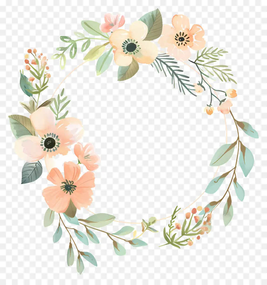 Corona De Flores，Decoración PNG