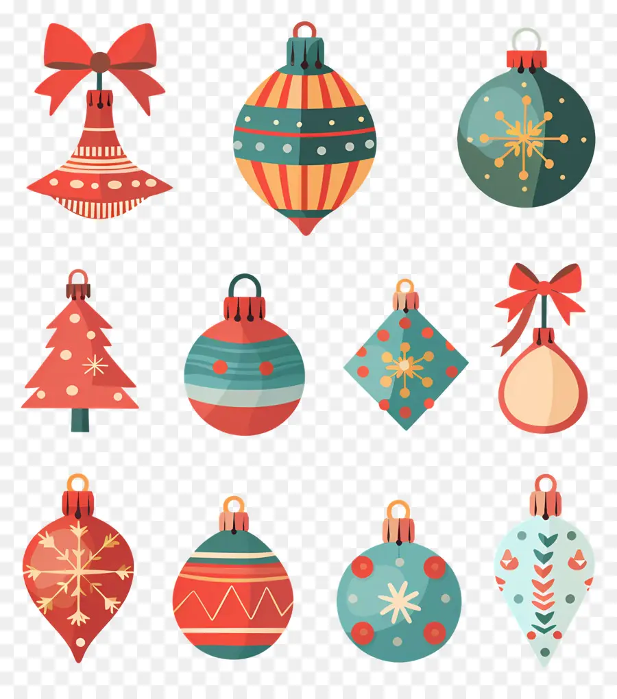 Bolas De Navidad，Adornos Navideños PNG