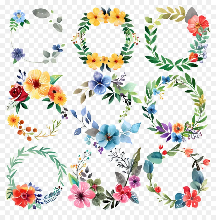 Corona De Verano，Coronas Florales PNG