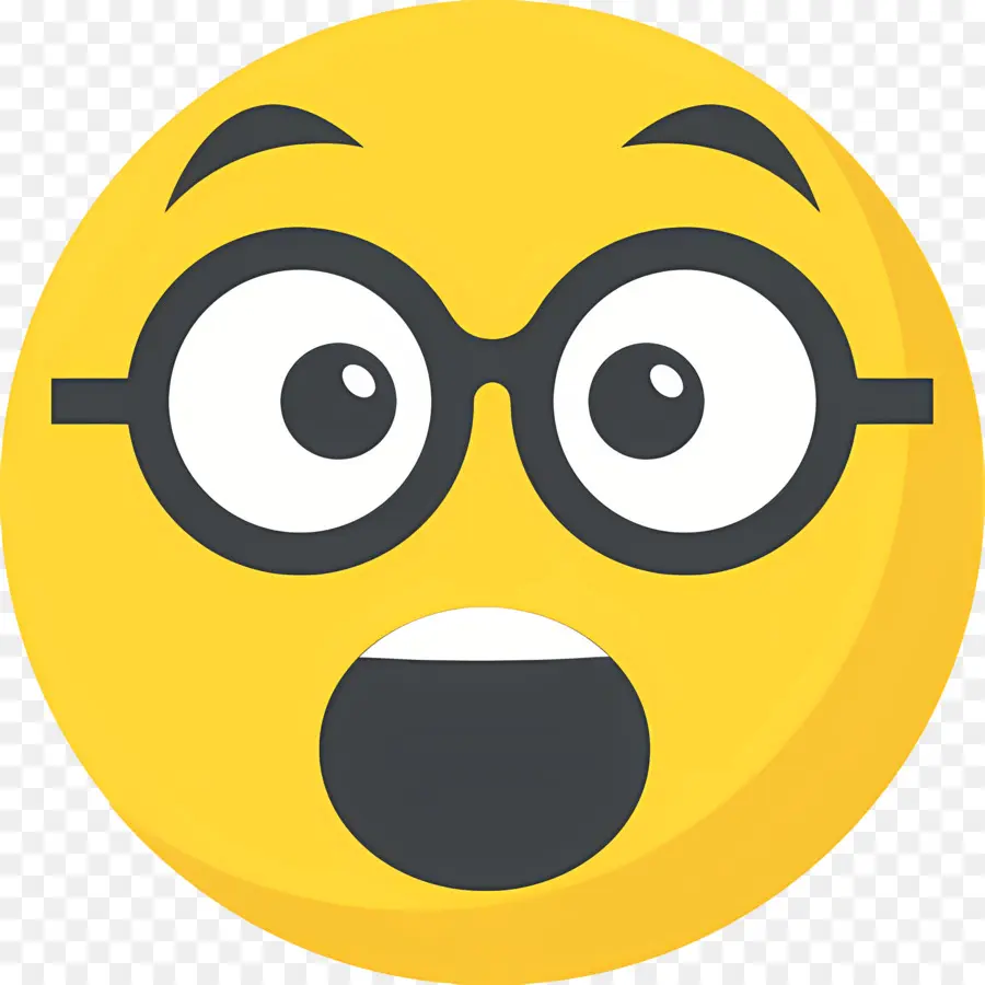 Emoji Nerd，Cara Sonriente PNG