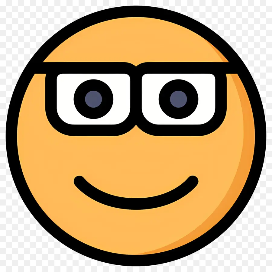 Emoji Nerd，Cara Sonriente PNG