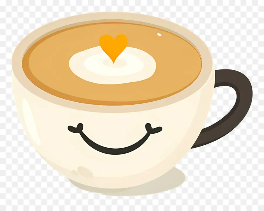 Café Kawaii，Taza De Café Sonriente PNG