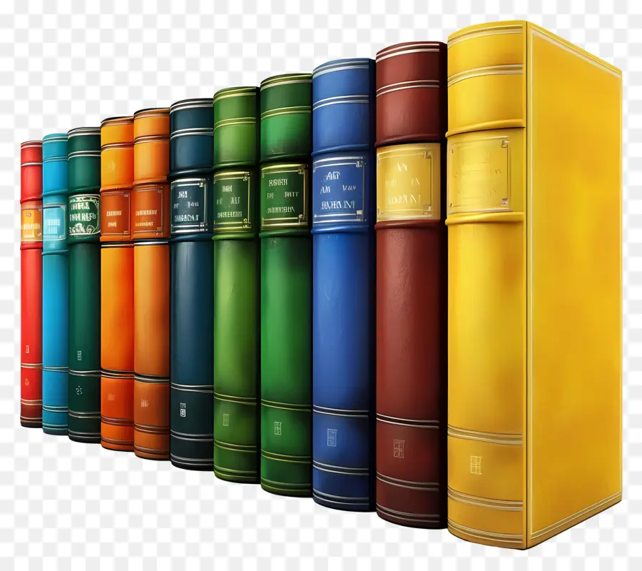 Libros De Pie，Libros Coloridos PNG