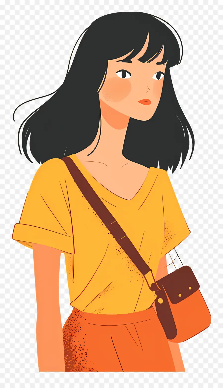 Hermosa Mujer，Chica De Amarillo PNG