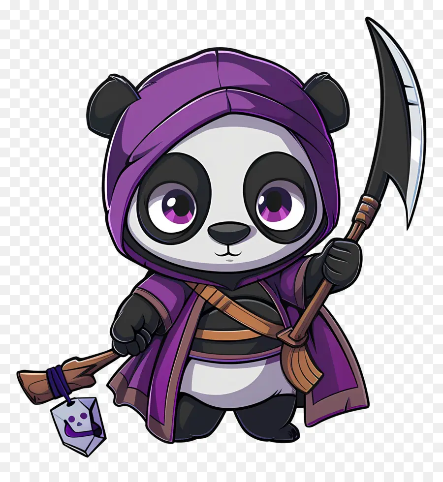 Lindo Panda，Panda Con Guadaña PNG