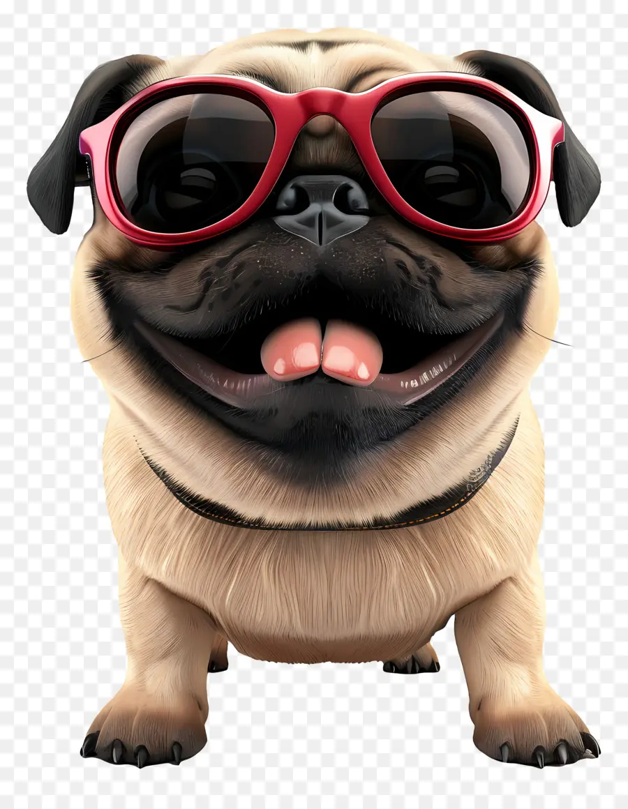 Perro 3d，Perro Pug De Dibujos Animados PNG