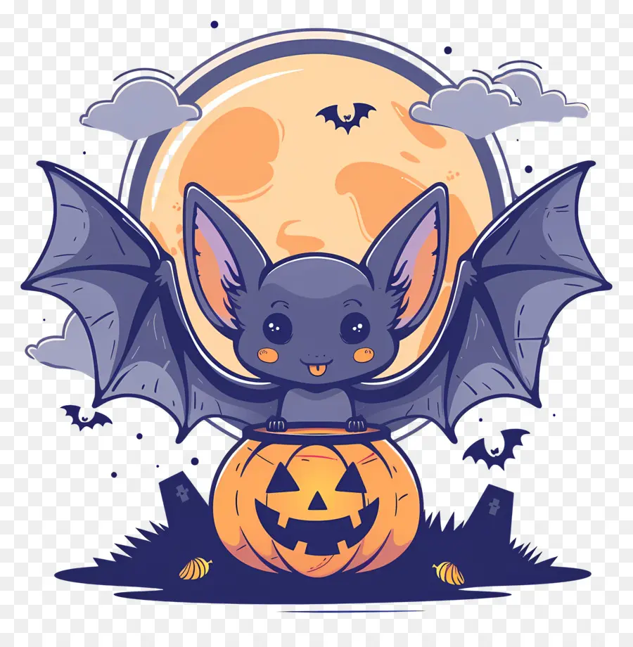 Murciélago De Halloween，Murciélago De Dibujos Animados PNG