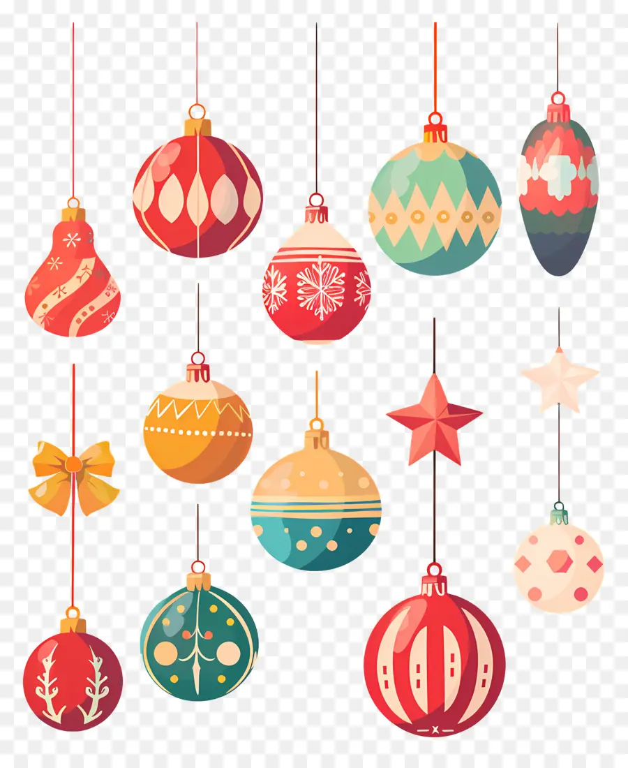 Bolas De Navidad，Adornos Navideños PNG