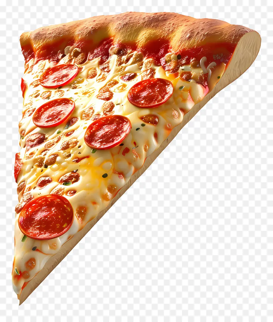 Pizza 3d，Rebanada De Pizza De Pepperoni PNG