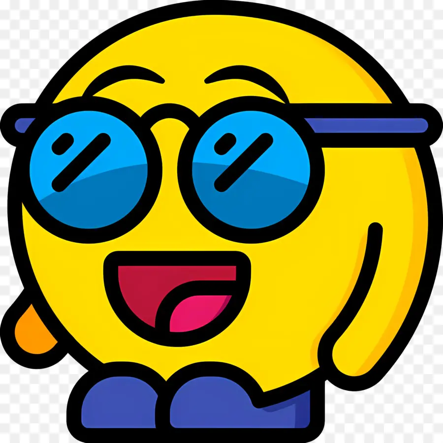 Emoji Nerd，Cara Sonriente Con Gafas PNG